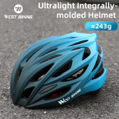 WEST BIKING Cască de ciclism ultraușoară turnată integral Bărbați Femei Cască de curse Cască de siguranță pentru ciclism MTB Accesorii pentru bicicletă de drum