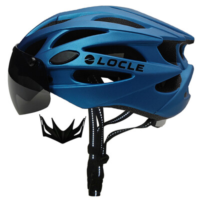 Cască de ciclism LOCLE Bărbați Femei Ochelari magnetici Cască de bicicletă cu vizor detașabil Cască de ciclism de drum și munte Dimensiune M/L/XL