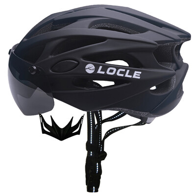 Cască de ciclism LOCLE Bărbați Femei Ochelari magnetici Cască de bicicletă cu vizor detașabil Cască de ciclism de drum și munte Dimensiune M/L/XL