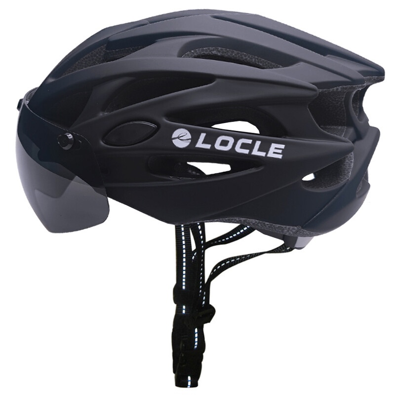 Cască de ciclism LOCLE Bărbați Femei Ochelari magnetici Cască de bicicletă cu vizor detașabil Cască de ciclism de drum și munte Dimensiune M/L/XL