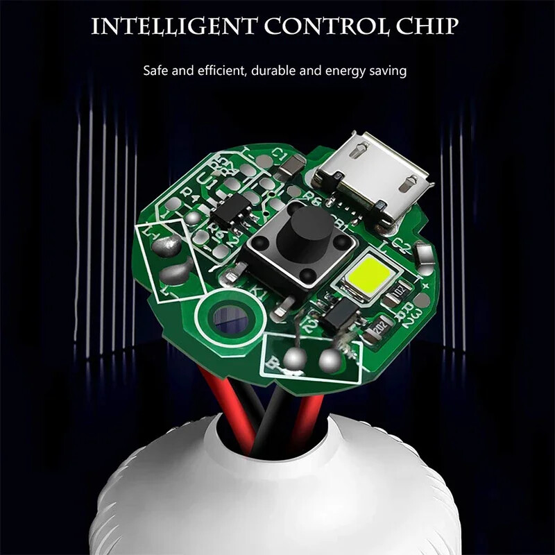 Bec cu LED reîncărcabil prin usb Bec portabil pentru camping Iluminat de urgență Lanternă Lumini pentru picnicuri în aer liber Lumină pentru cort suspendat Us