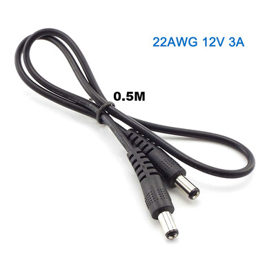 Prelungitor de alimentare de 5,5 mm*2,1 mm DC 12V 5A/3A Cablu de alimentare mascul la bărbat/femă la bărbat Cablu de alimentare pentru camere de securitate CCTV 0,5M/1M/2M