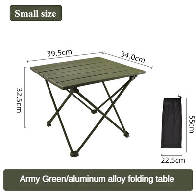 Masă pliabilă în aer liber, ultra ușoară, camping, drumeții, picnic, grătar, rucsac, din aliaj de aluminiu, masă mică, masă de cafea