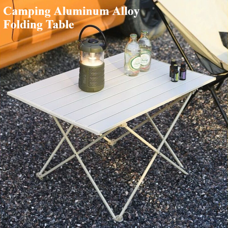 Masă pliabilă în aer liber, ultra ușoară, camping, drumeții, picnic, grătar, rucsac, din aliaj de aluminiu, masă mică, masă de cafea