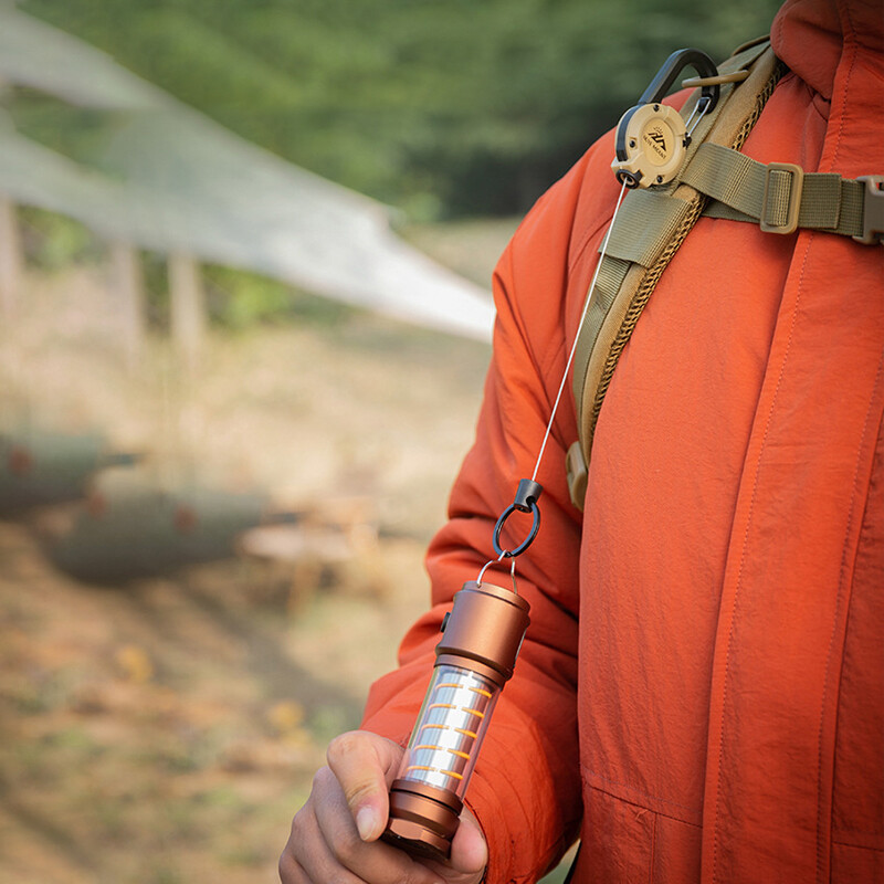 Camping în aer liber tactică, ușor de trage, cataramă retractabilă, funie de sârmă de oțel, multifuncțională, pentru camping, frânghie anti-pierdere