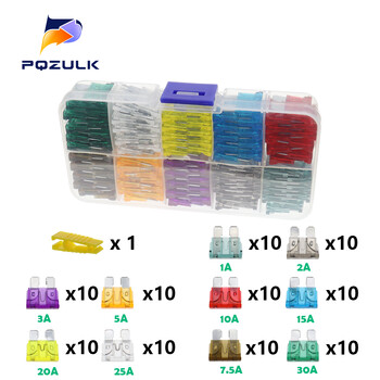 Προφίλ Medium Mini Micro2 Size Blade Type Car Fuse Assortment 5/7.5/10/15/20/25/30/35A Σετ ασφαλειών Auto Car Truck with Box Clip