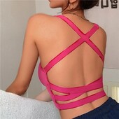 Sutien sport sexy Sutien de yoga Sutien de fitness Top femei fără sudură Sutien sport de mare impact Lenjerie de corp sport Sutien push-up Îmbrăcăminte sportivă Bralette