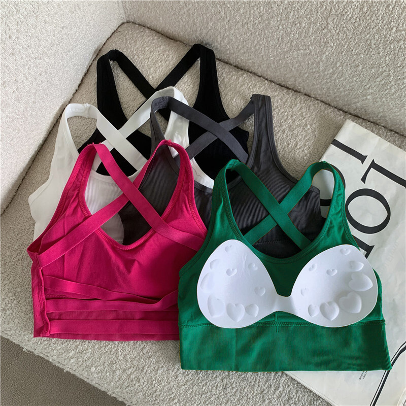Sutien sport sexy Sutien de yoga Sutien de fitness Top femei fără sudură Sutien sport de mare impact Lenjerie de corp sport Sutien push-up Îmbrăcăminte sportivă Bralette