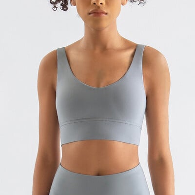 SOISOU Sutien din nailon Top Femei Sală de gimnastică Sexy Sutien sport strâmt Fitness Yoga Lenjerie de corp pentru femei Sutien detașabil anti-vibrare 15 culori