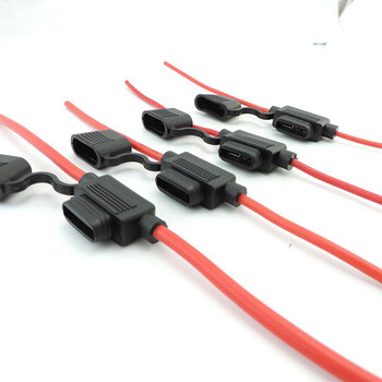 Αδιάβροχη Mini Small Medium Auto Fuse Holder 16/14/12/10AWG Car Blade Fise καλώδιο 10A 20A 30A 50A ασφάλεια Πρίζα ρεύματος