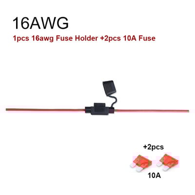 Suport pentru siguranțe auto, mini mic, mediu, impermeabil, 16/14/12/10AWG, cablu de sârmă pentru siguranțe pentru lamă auto, 10A 20A 30A 50A priză de alimentare