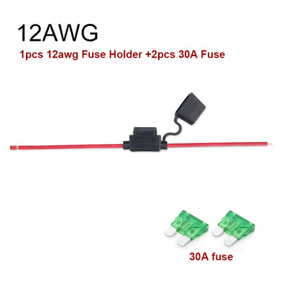 Suport pentru siguranțe auto, mini mic, mediu, impermeabil, 16/14/12/10AWG, cablu de sârmă pentru siguranțe pentru lamă auto, 10A 20A 30A 50A priză de alimentare