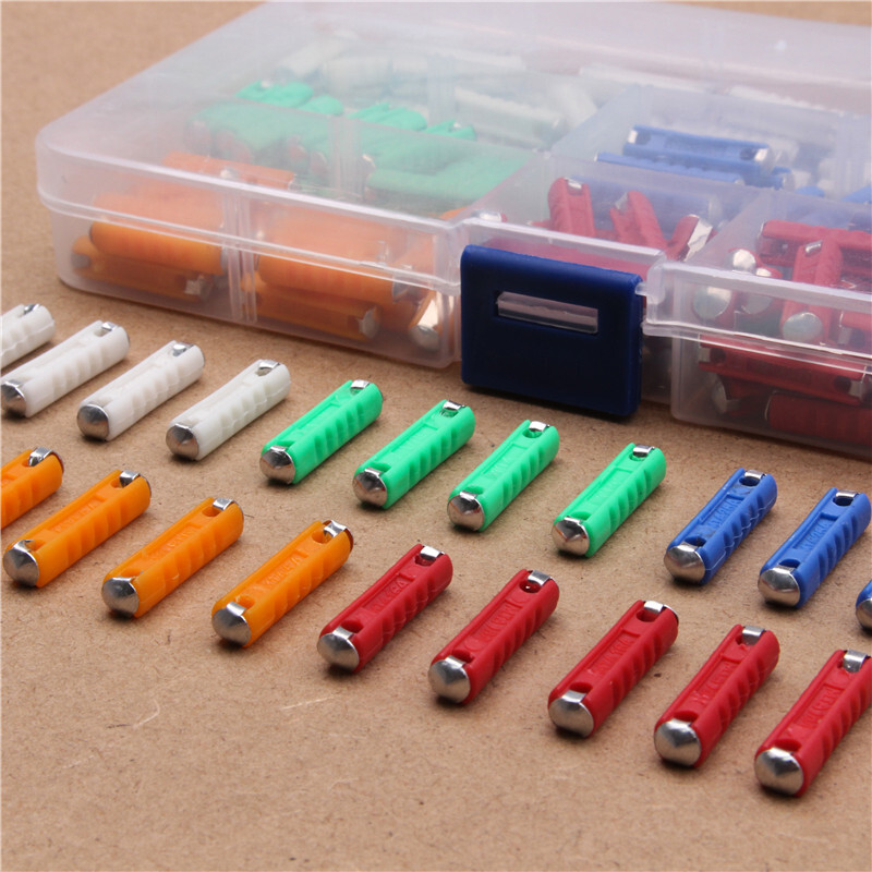 10/200 de bucăți tip de siguranțe auto continentale pentru mașini de epocă, clasice, lamă, set de siguranțe pentru autovehicule europene, stil vechi, 5/8/10/16/25AMP 6MM