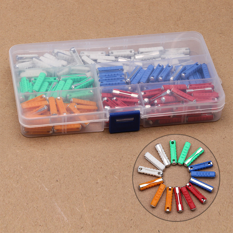 10/200 de bucăți tip de siguranțe auto continentale pentru mașini de epocă, clasice, lamă, set de siguranțe pentru autovehicule europene, stil vechi, 5/8/10/16/25AMP 6MM