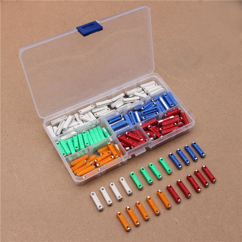 10/200 de bucăți tip de siguranțe auto continentale pentru mașini de epocă, clasice, lamă, set de siguranțe pentru autovehicule europene, stil vechi, 5/8/10/16/25AMP 6MM