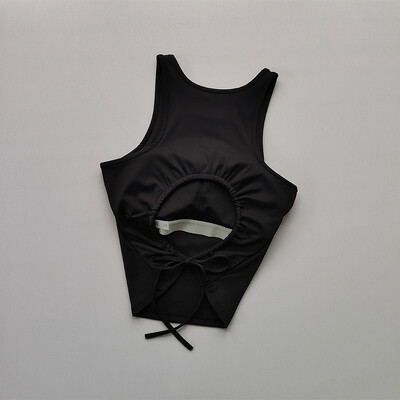 Curea goală cu pernă pentru piept Costum de yoga Vestă sportivă Femei cu uscare rapidă Sală de gimnastică Fără mâneci Antrenament pentru slăbire Top de fitness Îmbrăcăminte de vară