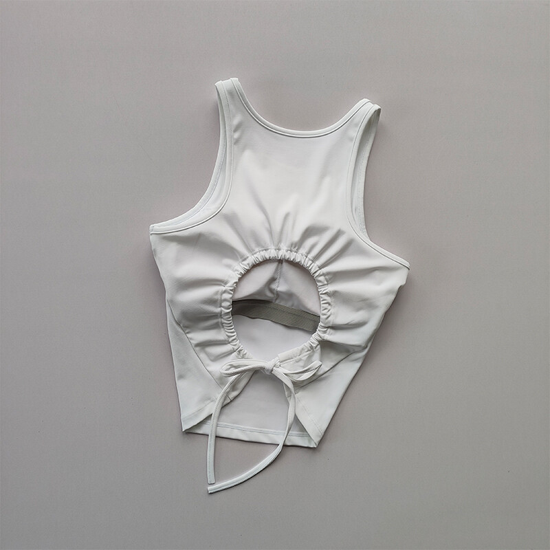 Curea goală cu pernă pentru piept Costum de yoga Vestă sportivă Femei cu uscare rapidă Sală de gimnastică Fără mâneci Antrenament pentru slăbire Top de fitness Îmbrăcăminte de vară