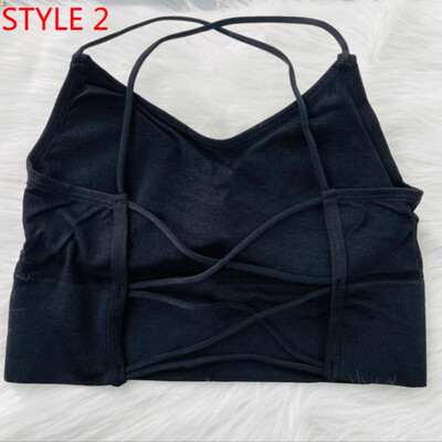 Sieviešu sporta topi Sexy Top Sievietēm Iebūvēts Krūšturis Vienkrāsains Camis sievietēm Apgriezts plecu augšdaļas bezpiedurkņu kamzolis