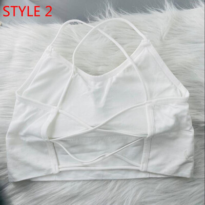 Sieviešu sporta topi Sexy Top Sievietēm Iebūvēts Krūšturis Vienkrāsains Camis sievietēm Apgriezts plecu augšdaļas bezpiedurkņu kamzolis