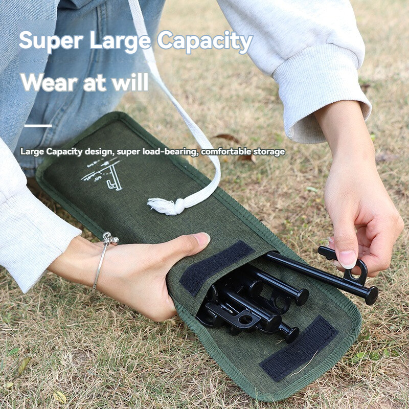 Acoperire cu clapetă în aer liber Cuițe de pământ Geantă de depozitare 20CM, 30CM Cort de camping Baldachin Țăpa de pământ Geantă mică de depozitare pentru accesorii