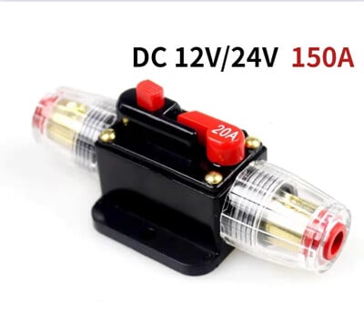 LEADER SOLAR 12V24V 20A-150A Amplificator audio pentru camioane pentru mașină Disjunctor Suport siguranță AGU Amplificator stereo Refit Adaptor pentru siguranță