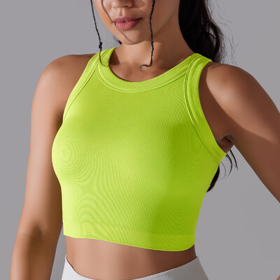 2 līmeņu sieviešu sporta krūšturis, seksīgs jogas krūšturis ar augstu atbalstu, trieciena sporta apakšveļa, kas darbojas ātri DryTank augšpusē, fitnesa zāle, polsterēta bralette