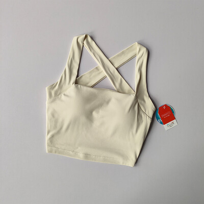 Sutien sport pentru femei, fără sudură, fără sudură, cu spatele încrucișat, cu bretele largi, sutien fitness pentru alergare, care absoarbe șocurile, vestă de yoga.