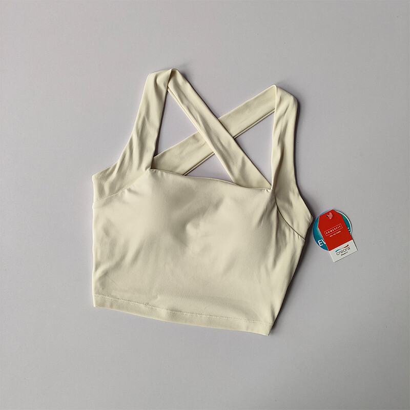 Sutien sport pentru femei, fără sudură, fără sudură, cu spatele încrucișat, cu bretele largi, sutien fitness pentru alergare, care absoarbe șocurile, vestă de yoga.