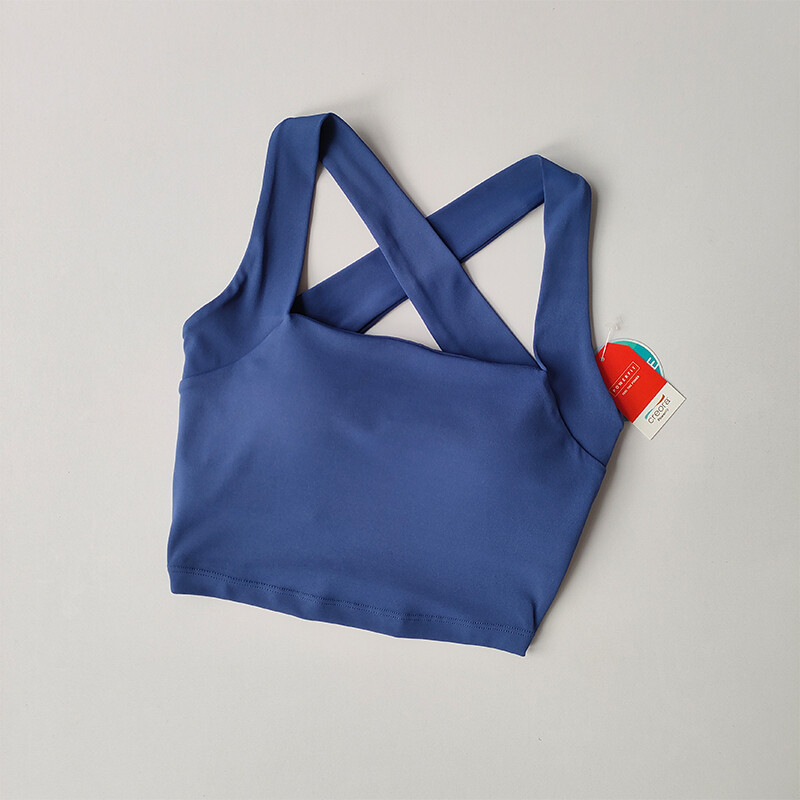 Sutien sport pentru femei, fără sudură, fără sudură, cu spatele încrucișat, cu bretele largi, sutien fitness pentru alergare, care absoarbe șocurile, vestă de yoga.