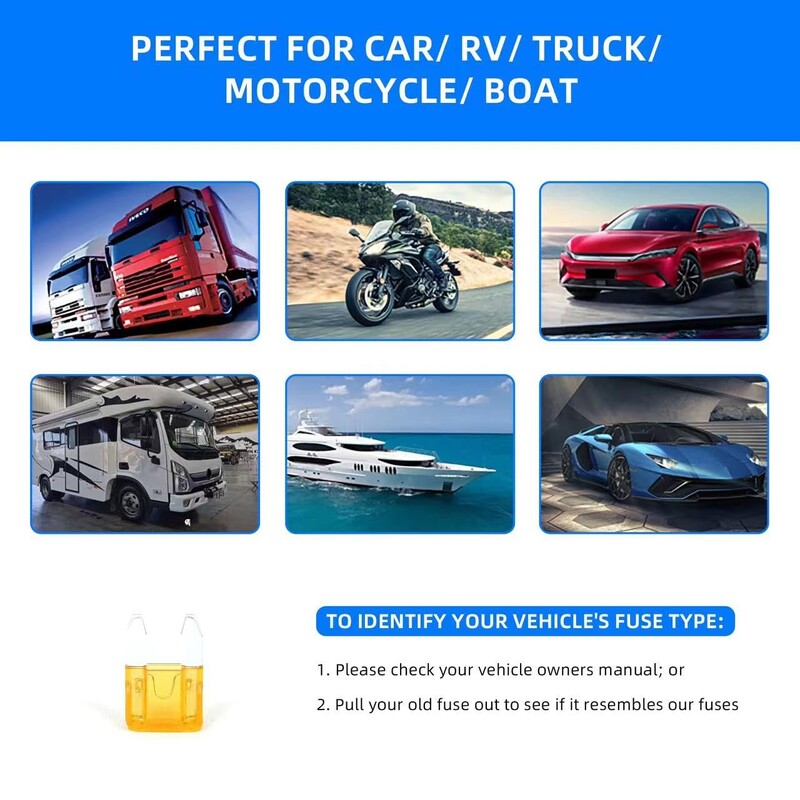 100/120 vnt automobilių saugiklių asortimento rinkinys, automobilių pakaitiniai saugikliai žemo profilio mini mentės saugikliai, skirti automobiliniam sunkvežimiui