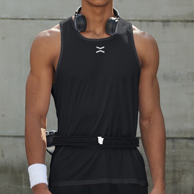 Vestă de maraton pentru bărbați de vară, cămașă fără mâneci, pentru alergare, îmbrăcăminte pentru antrenament pentru jogging, îmbrăcăminte sportivă