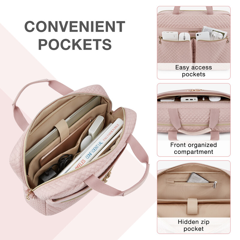 BAGSMART Geanta pentru laptop de 17,3/15,6 inchi Servieta pentru femei Geanta de mesagerie pentru computer Office Travel Business