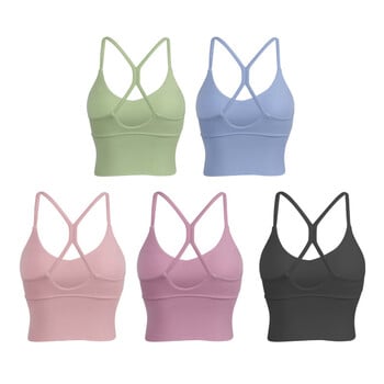 Αθλητικό σουτιέν SOISOU S-XL Nylon Top Γυναικείο Bralette Αναπνεύσιμο Εσώρουχο Γυναικείο Αθλητικό Κολάν Γυναικείο Sexy Top Bra 10 Χρώματα