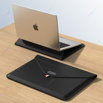 Nešiojamojo kompiuterio dėklas su stovu, skirtas Redmi Book 16 2024 Pro 14 15 colių dėklui Xiaomi Book Air 13 14 15E 16 odinis nešiojamojo kompiuterio dangtelio krepšys