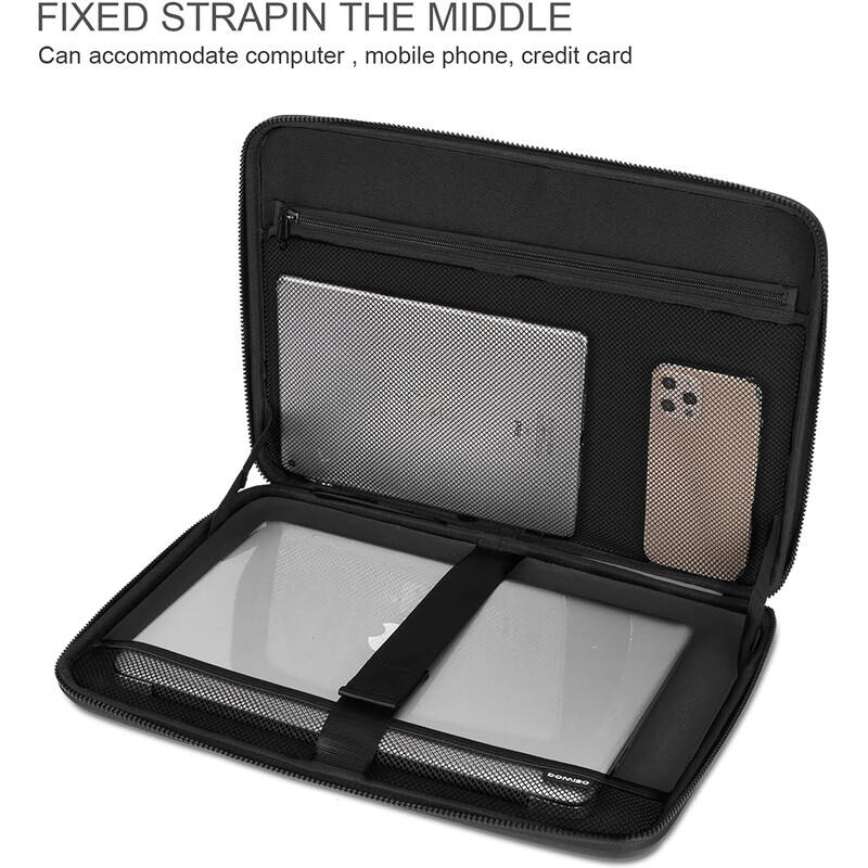 Puzdro na notebook 14, 15,6" a 17" s rukoväťou, nárazuvzdorné, vodotesné, z EVA materiálu, strieborné