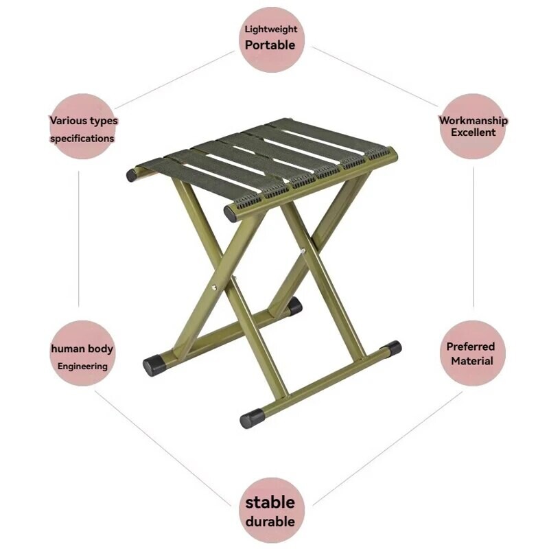 Prenosné skladacie vonkajšie stoličky, Ľahko skladacie stoličky, Malé stoličky v tvare koňa, Lavice do domácnosti, Rybárske stoličky