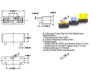 20PCS βάσης πλακέτας PCB Ασφαλιστικά Μπλοκ Τερματικά Ασφαλείας Micro Mini Μικρή Universal Universal ασφαλειοθήκη αυτοκινήτου.