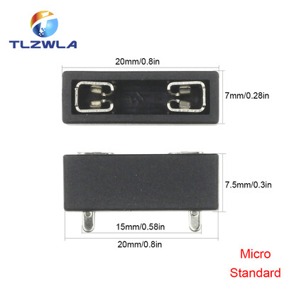 Blocuri de asigurare pentru montare pe panou PCB 20 buc. Terminale de siguranță Micro Mini Mediu Mic Suport universal pentru siguranțe auto.