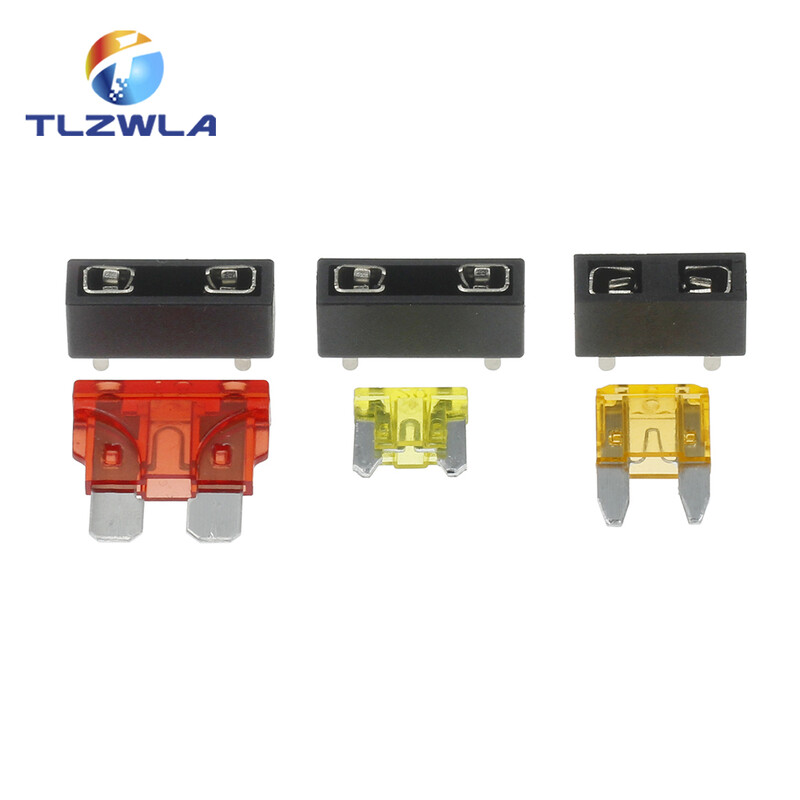 20 vnt. PCB plokštės tvirtinimo draudimo blokai, saugos gnybtai Micro Mini vidutinis mažas universalus automobilio saugiklių laikiklis.