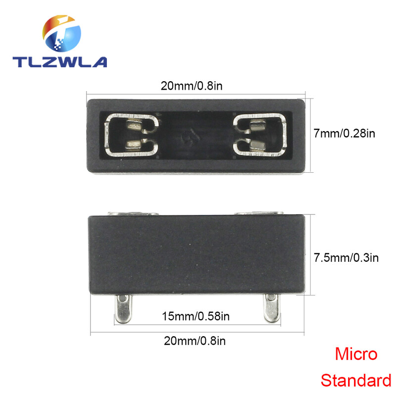 20 vnt. PCB plokštės tvirtinimo draudimo blokai, saugos gnybtai Micro Mini vidutinis mažas universalus automobilio saugiklių laikiklis.