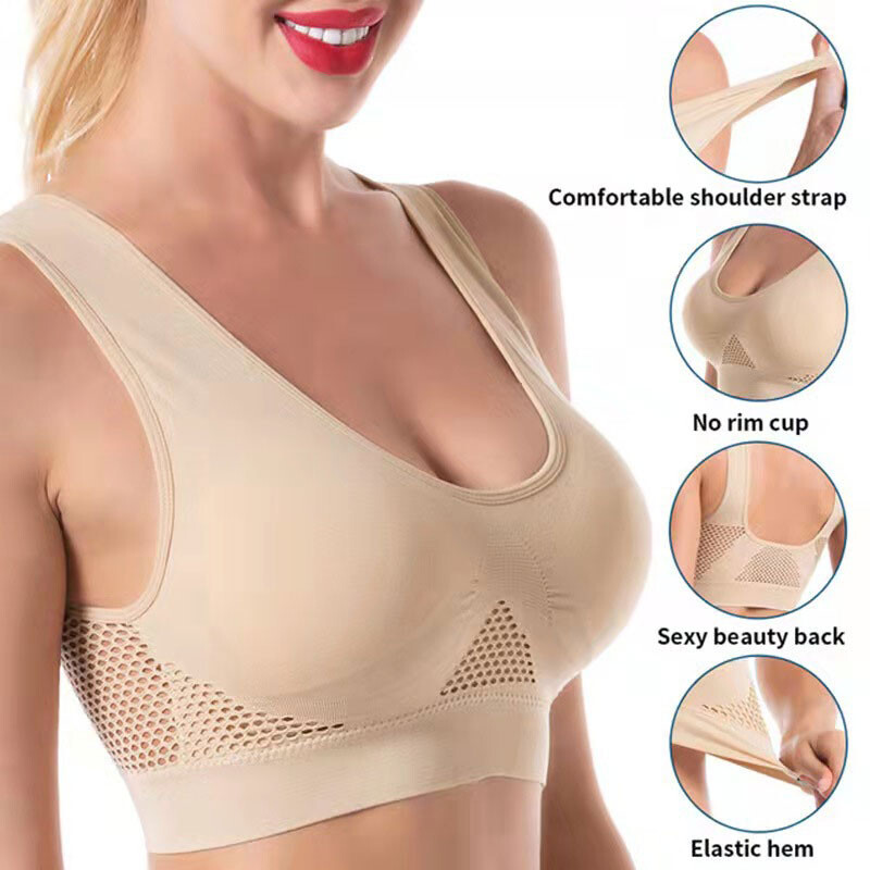 Liemenėlės moterims Besiūlės liemenėlės su įklotais Didelis dydis 4XL 5XL 6XL Bralette Push Up Brassiere Liemenėlė Belaidė sportinė liemenėlė Gym apatinis trikotažas