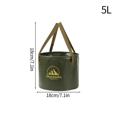 5L/8L/16L Кофа за миене на къмпинг Сгъваема кофа за вода Водоустойчива кофа за мивка за вода Туризъм Риболов Преносима кофа за съхранение на вода