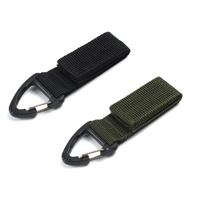 Õues matkamine Nailonist lindiga võtmehoidja Molle taktikaline seljakott kolmnurga seljakott vöökott Kinnitus konks, pandlaga ronimistööriist