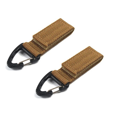 Õues matkamine Nailonist lindiga võtmehoidja Molle taktikaline seljakott kolmnurga seljakott vöökott Kinnitus konks, pandlaga ronimistööriist