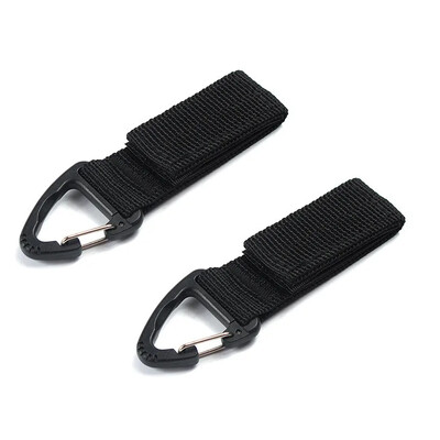 Õues matkamine Nailonist lindiga võtmehoidja Molle taktikaline seljakott kolmnurga seljakott vöökott Kinnitus konks, pandlaga ronimistööriist