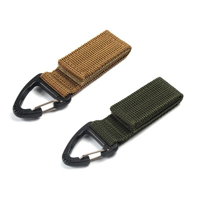 Õues matkamine Nailonist lindiga võtmehoidja Molle taktikaline seljakott kolmnurga seljakott vöökott Kinnitus konks, pandlaga ronimistööriist