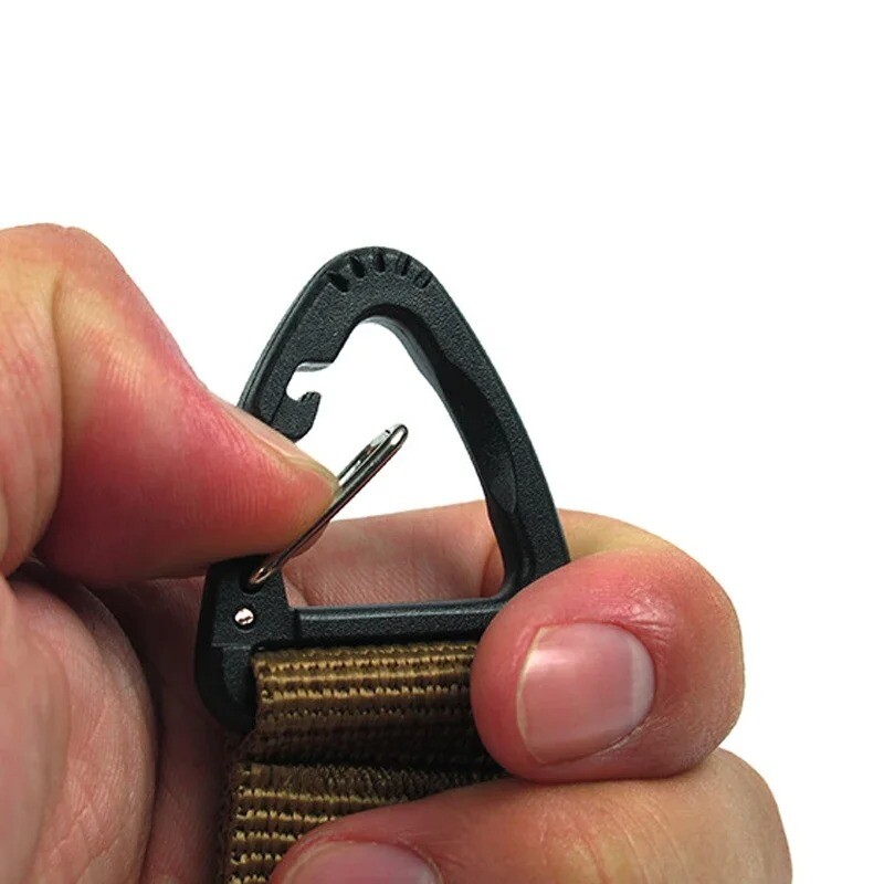 Õues matkamine Nailonist lindiga võtmehoidja Molle taktikaline seljakott kolmnurga seljakott vöökott Kinnitus konks, pandlaga ronimistööriist