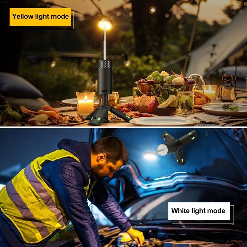 Teleskopické kempingové svetlo 10000mAh USB nabíjateľné prenosné LED pracovné svetlo magnetický statív základňa stan teleskopické kempingové svetlo