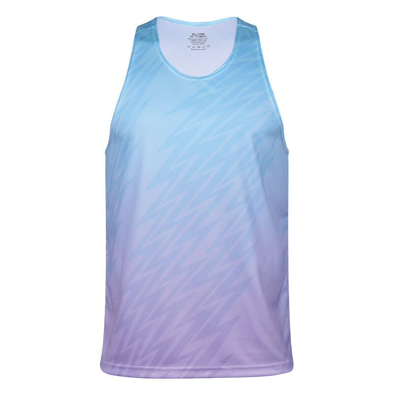 Pánske športové tielko na maratón, beh bez rukávov, rýchloschnúce tielko, ultraľahký atletický polyesterový dres