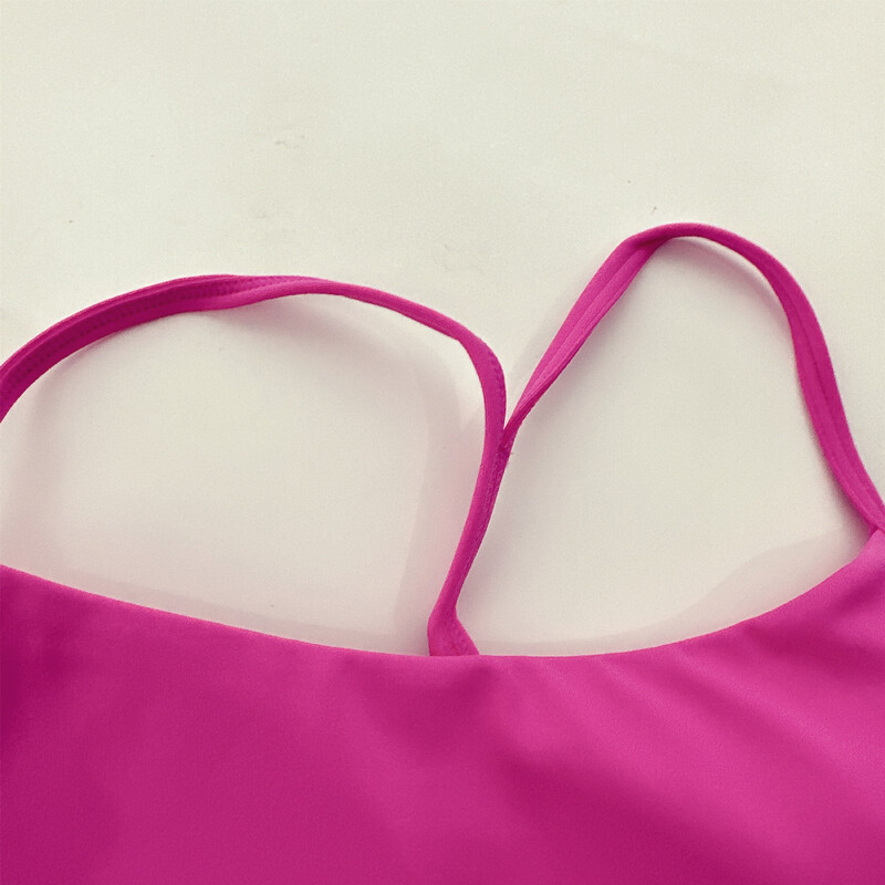 Dámska jednofarebná športová podprsenka s popruhmi v tvare Y, vysoká pevnosť, komplexný tréningový top s výstužou na jogu a hrudníkom